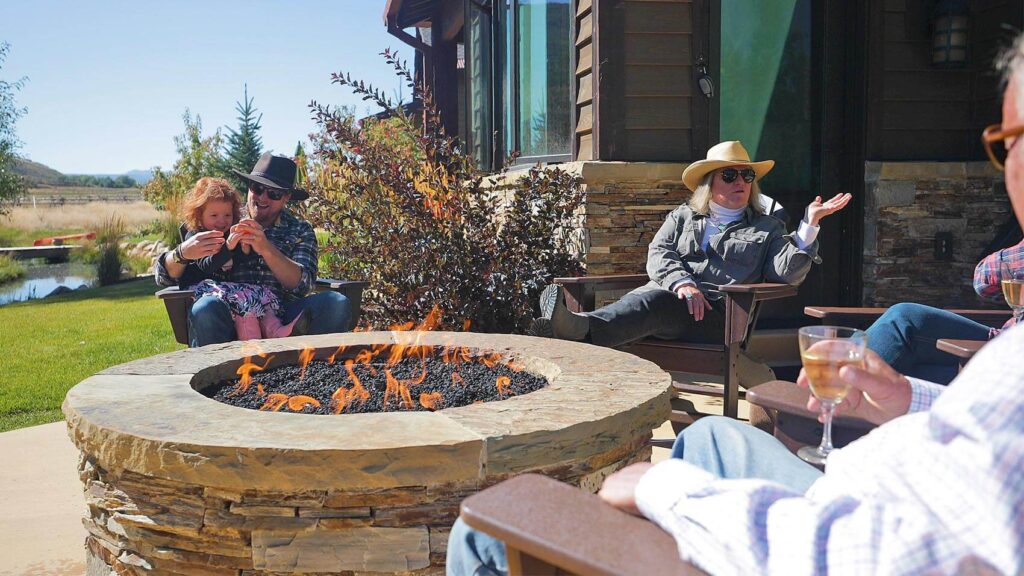 High Star Ranch sitting around the fire