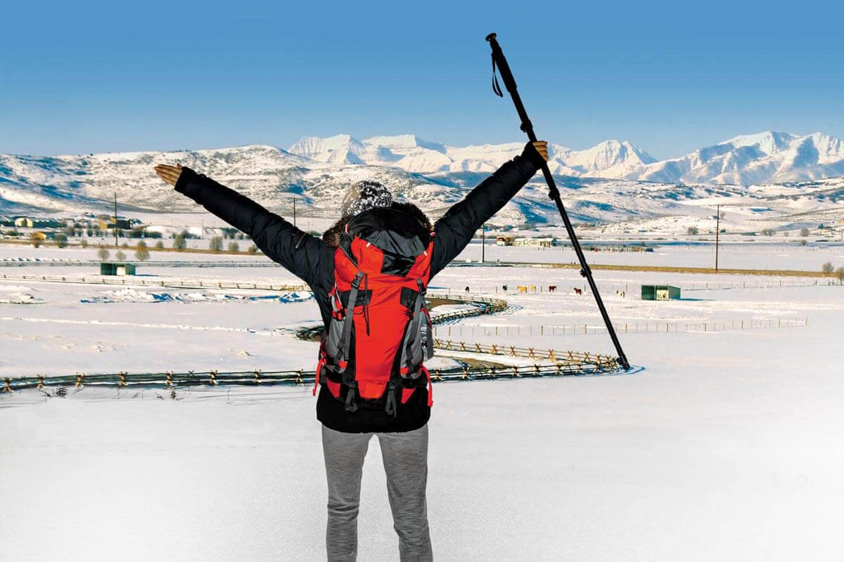 Snowshoeing on High Star Ranch